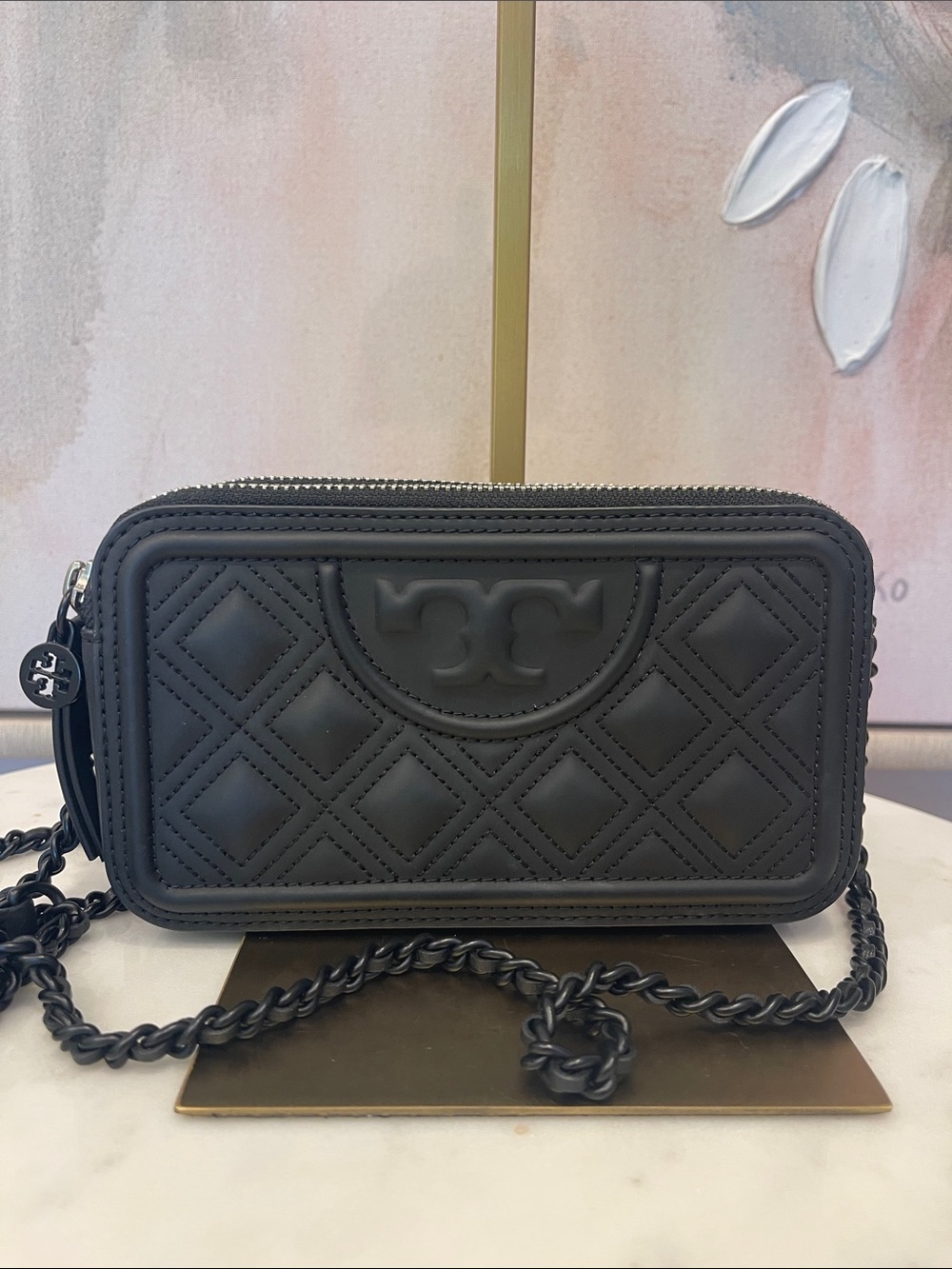 Tory Burch Matte Fleming Double Zip Crossbody